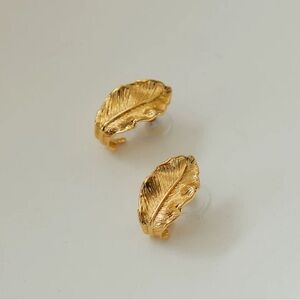Never worn leaf earrings (new without tag)